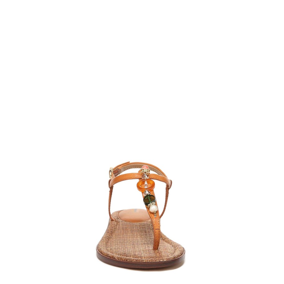 Classics Sam Edelman | Gigi Signet Thong Sandal Saddlebrown