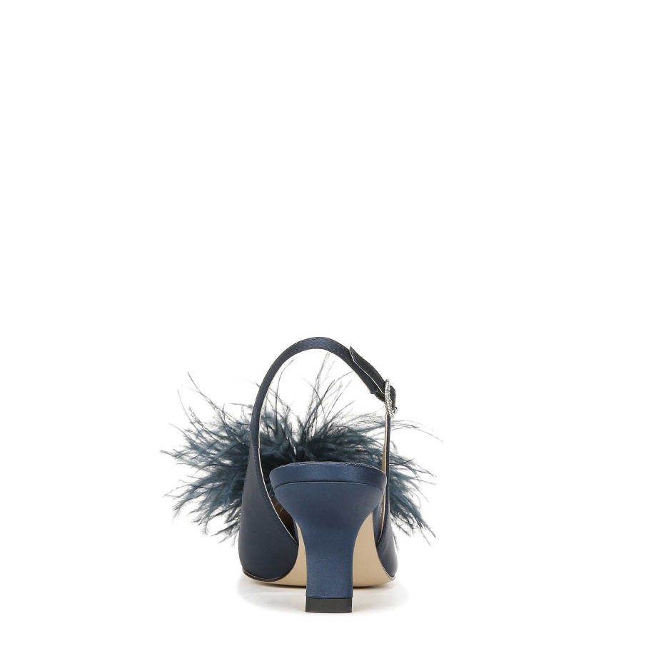 Shoes Sam Edelman | Bianka Feather Slingback Pump Navy