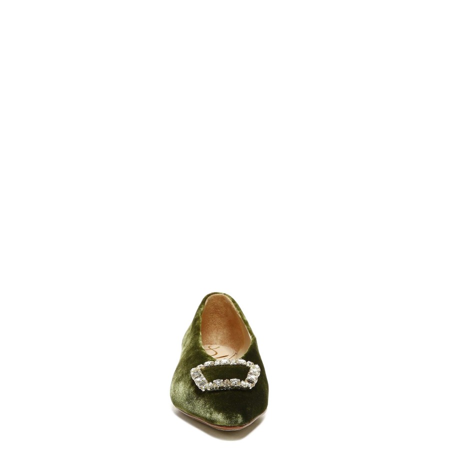 Shoes Sam Edelman | Janina Jewel Pointed Toe Flat Darkgreen